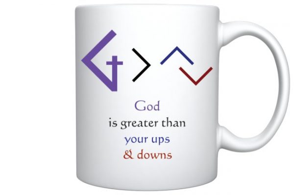 Christian Books and Gifts | 11oz Coffee Mug - God is greater than your ups and downs